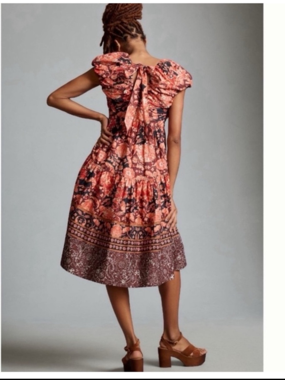 NWT Anthropologie Printed Floral Summer Babydoll  Dress, size 8 - Picture 6 of 16